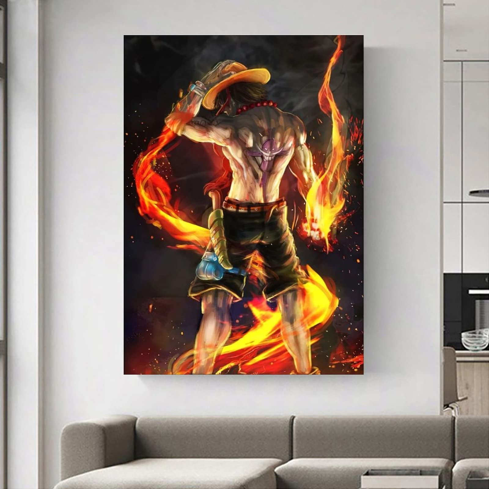 Amazon.co.jp: エースワンピースキャンバス絵画ポスターとプリント壁